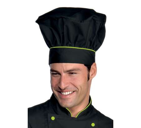 Cappello Cuoco - Isacco - Nero+Verde Mela