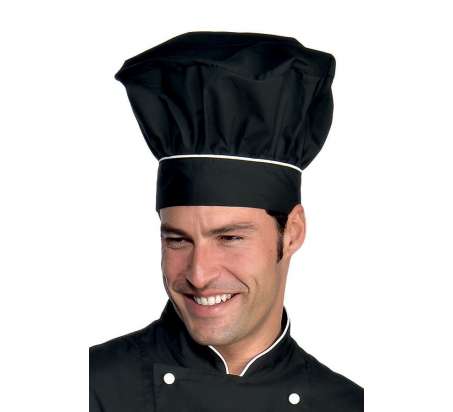 Cappello Cuoco - Isacco - Nero+Bianco