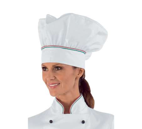 Cappello Cuoco - Isacco - Bianco+Italy